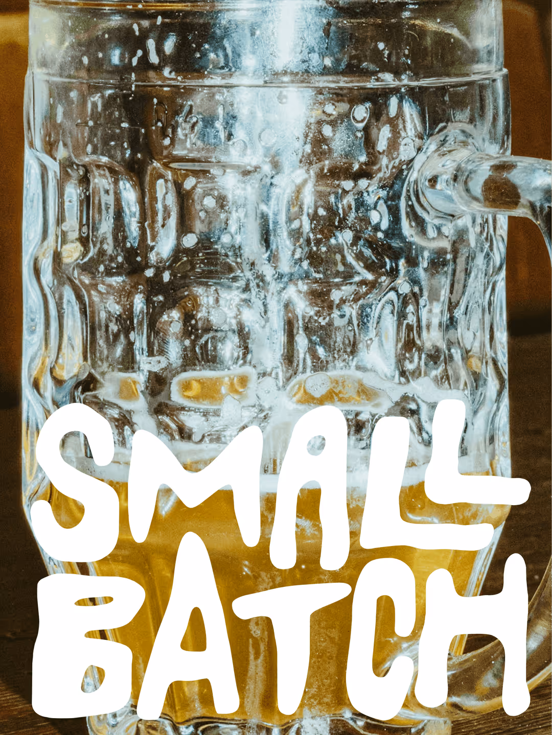 Glas med Small Batch logo